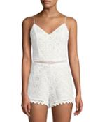 Songbird Crochet Lace Bow-back Romper