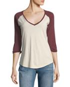 Encino Deep V Baseball Tee