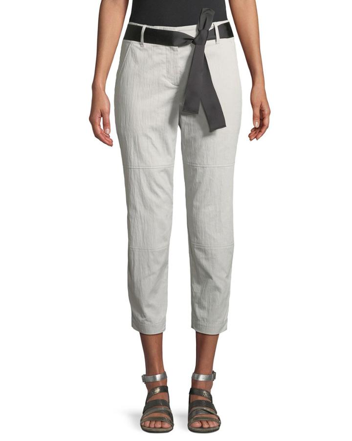 Ergonomic Trouser Pants W/ Ribbon Tie
