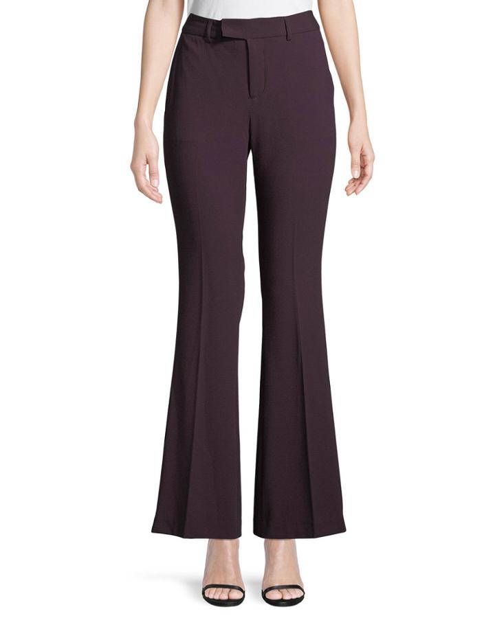 Fluid Stretch Crepe Flare-leg Pants