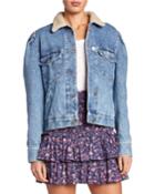 Nolinea Sherpa-collar Puff-sleeve Jacket