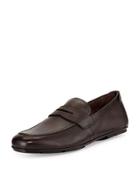 Textured Calfskin Penny Driver