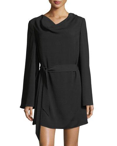 Interrupt Cape Long-sleeve Dress