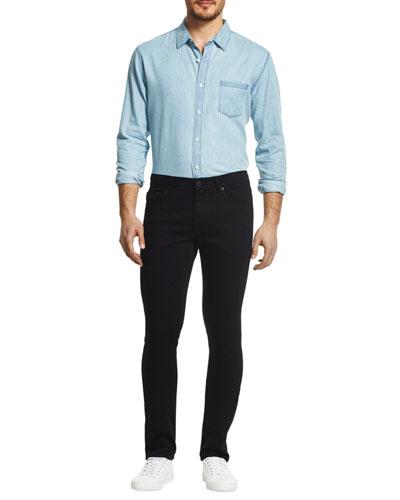 Tapered Slim-leg Jeans, Black