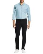 Tapered Slim-leg Jeans, Black