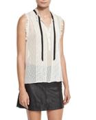 Toledo Swiss Dot Sleeveless Blouse