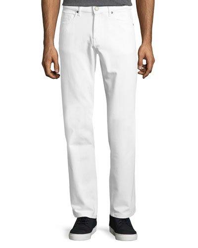 Straight-leg Denim Jeans, White