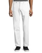 Straight-leg Denim Jeans, White