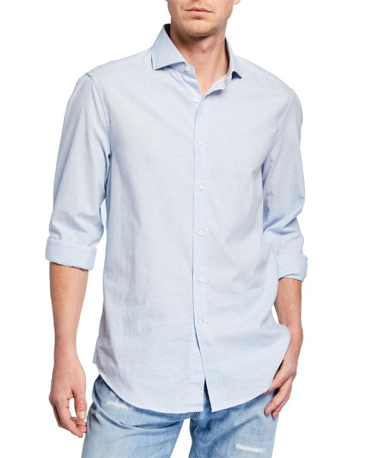 Men's Button-front Long-sleeve