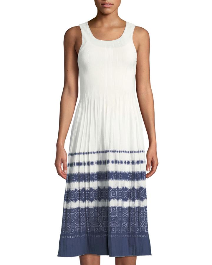 Sleeveless Jacquard-stripe