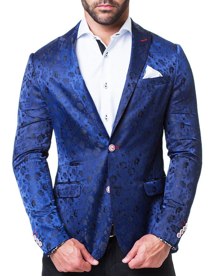 Men's Blazer In Descartes Cloud, Blue