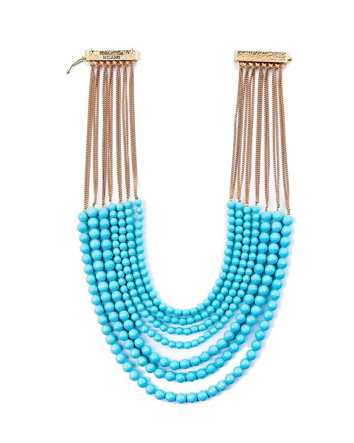 Multi-row Beaded Statement Necklace