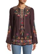 Plus Size Free Spirit Embroidered Georgette Blouse