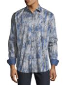 Men's Classic-fit Washed Paisley Woven