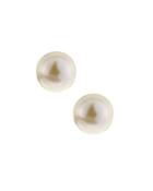 14k White Akoya Pearl Stud Earrings,