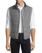 Reversible Glen Plaid Water-resistant Vest