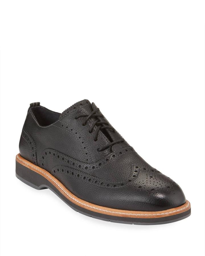 Men's Morris Leather Wing-tip Oxfords