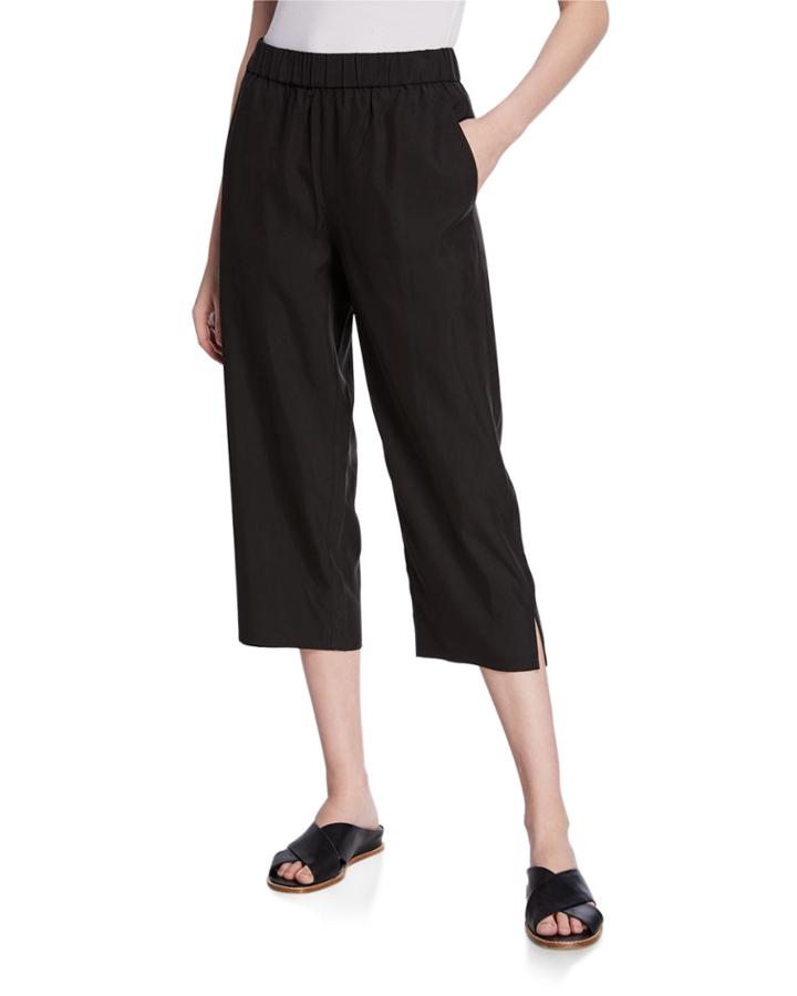 Sandwash Slouchy Straight-leg Crop Pants