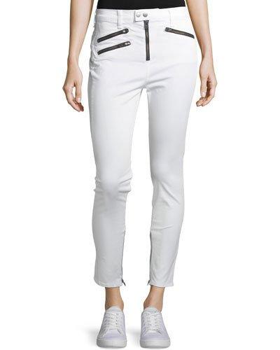 High-rise Biker Jeans