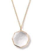 18k Rock Candy Large Octagon Necklace In Clear Quartz,