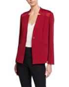V-neck One Button Blazer