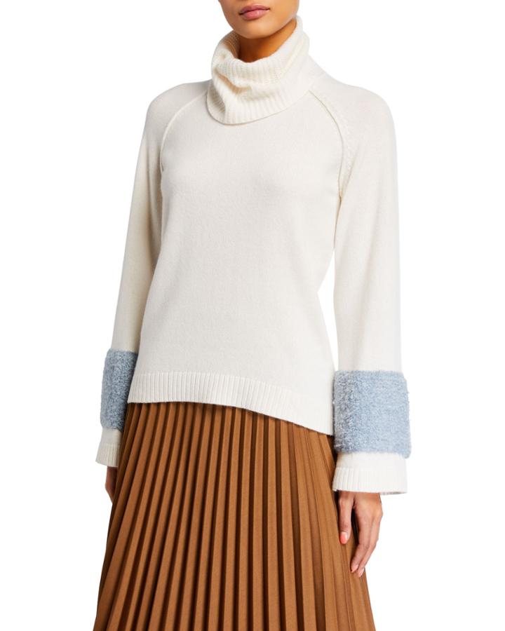 Mixed Cuff Turtleneck