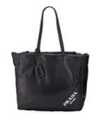 Large Nero Fuxia Leather Tote Bag