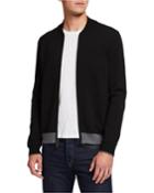 Men's Double Color Wool Bomber Jacket