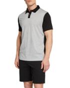 Two-tone Half-button Pullover Polo