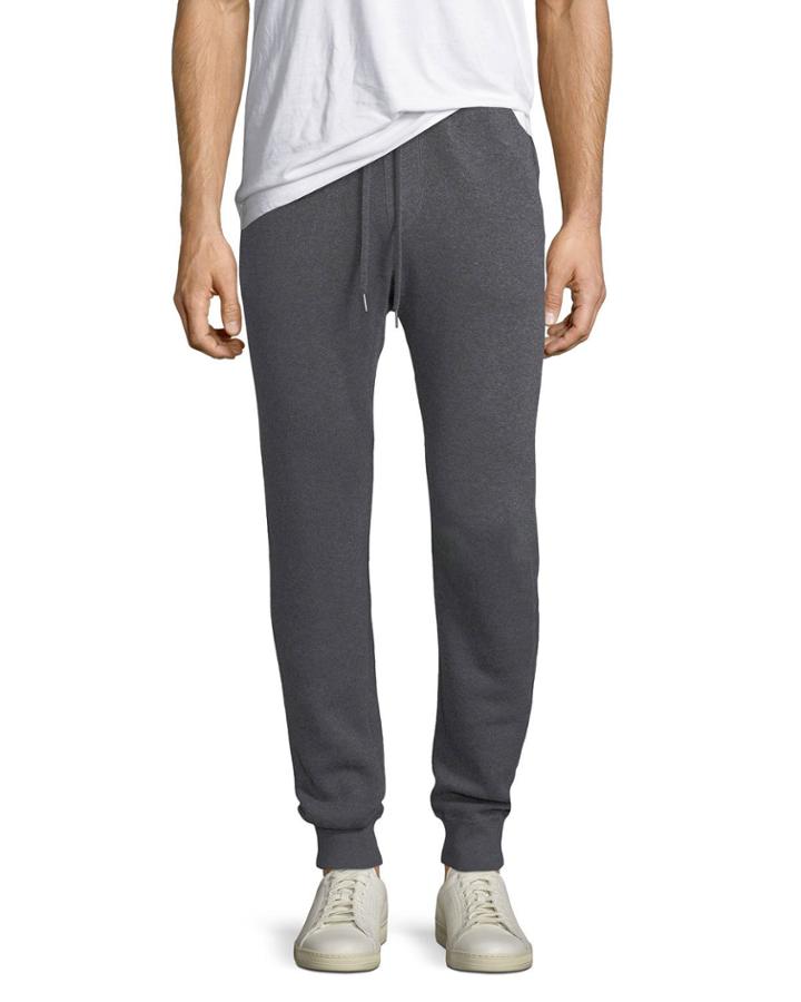 Cashmere-cotton Knit Jogger Pants