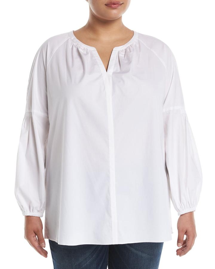 Button-front Blouse,