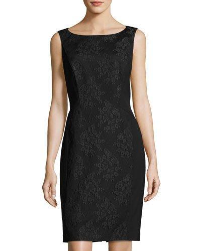 Kimberly Lace-inset Dress, Black