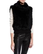 High-neck Faux Fur Popover