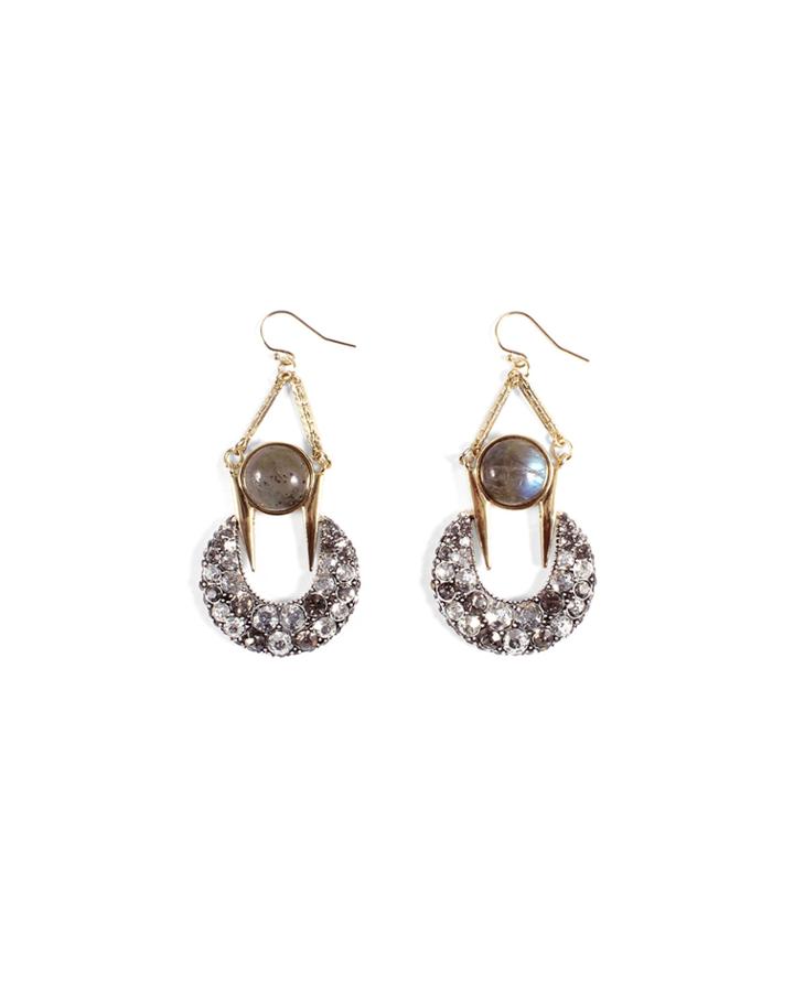 Laumiere Drop Earrings W/ Crystals