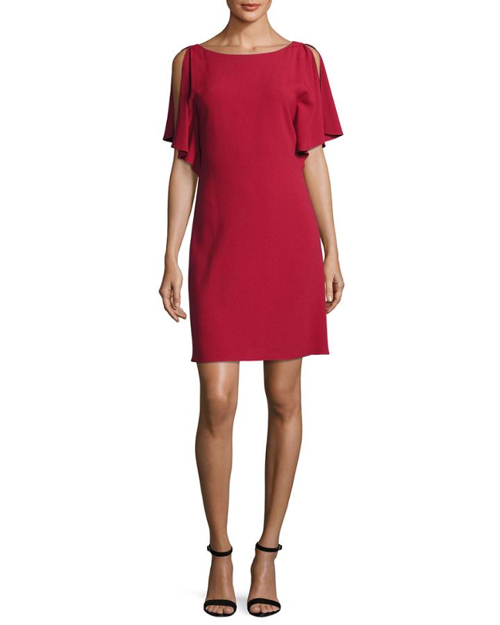 Andzelika Rosina Boat-neck Crepe Dress