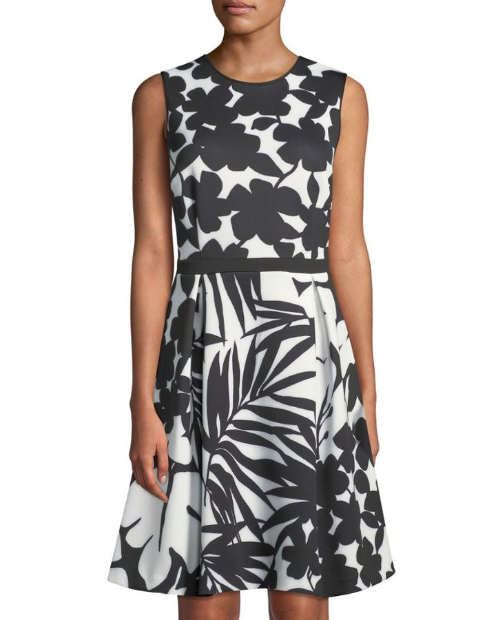 Mixed-floral Fit & Flare Dress