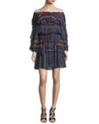 Palermo Off-the-shoulder Printed Chiffon