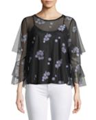 Sully Floral-embroidered Blouse