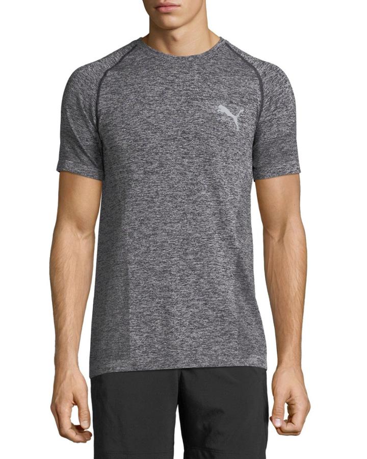 Men's Best Heathered Evoknit Tee, Black