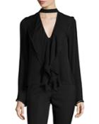 Frill Lace-trim Cutout