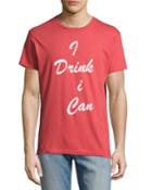 Drink Up Crewneck T-shirt, Red