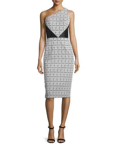 One-shoulder Mixed-pattern
