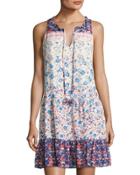 Floral-print Romy Dress, White Pattern