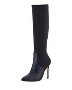 Melissa Mixed-media Pointy-toe Boot