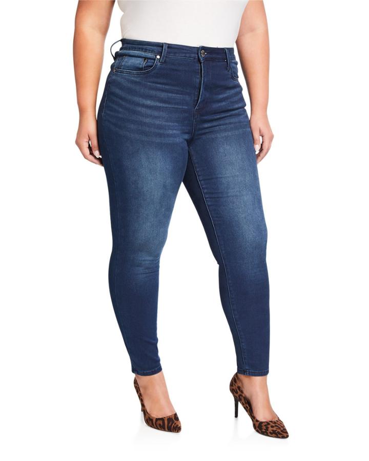Plus Size Ultra High Rise Denim Leggings -