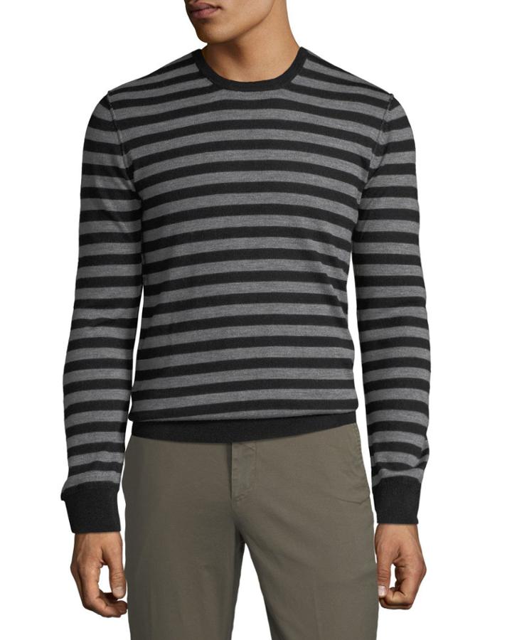 Men's Striped Wool Crewneck