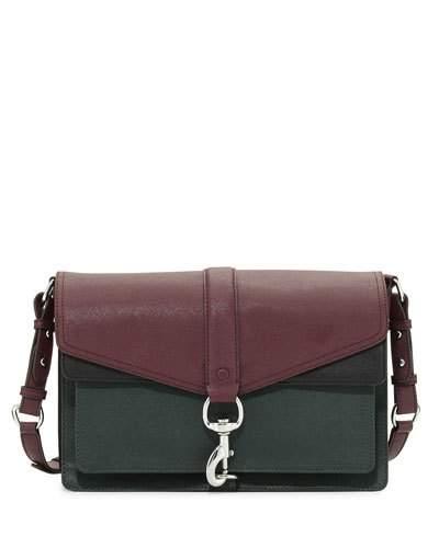 Hudson Moto Tricolor Satchel Bag, Port/black