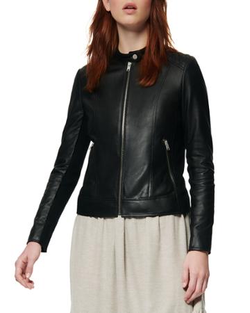 Glenbrook Feather Leather Knit Jacket