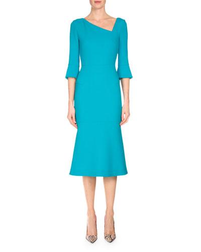Dagnall Trumpet-sleeve Dress
