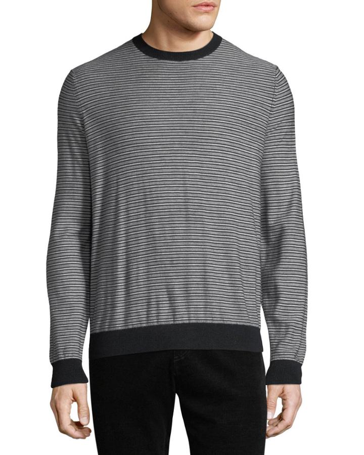 Men's Striped Wool-cashmere